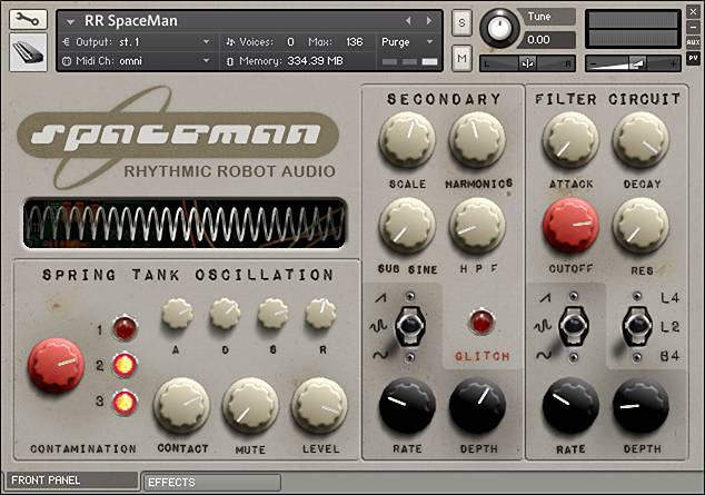 SpaceMan - vintage Kontakt synthesizer by Rhythmic Robot